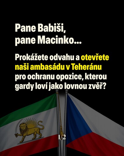Mohl byste prosím @andrejbabis konečně pro íránskou opozici&hellip;