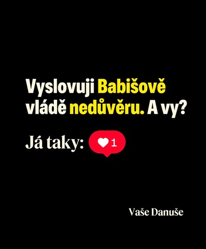 Vládě národní hanby vyslovuji nedůvěru.