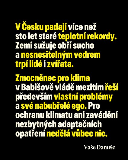 Zmocněnec pro klima v Babišově vládě nedělá pro ochranu&hellip;