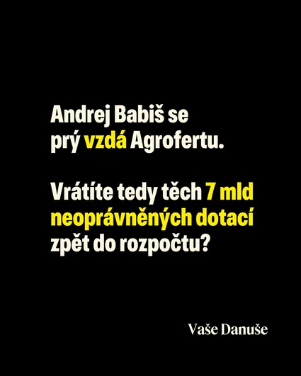Když se tedy @andrejbabis vzdáte Agrofertu, bude nový ministr…