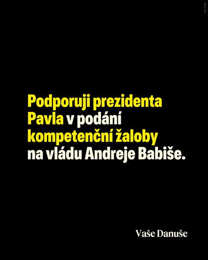 Stojím za @prezident_pavel.