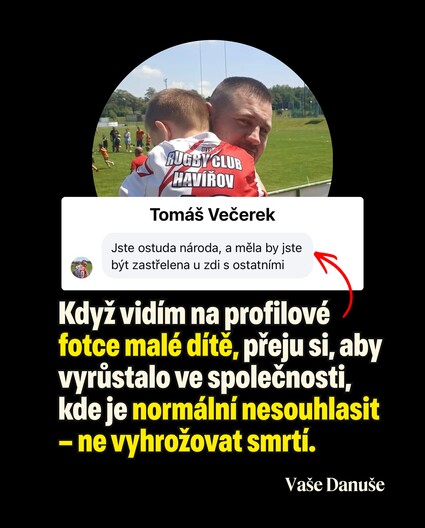 Otec dítěte a jeho vzkaz ženě s jiným politickým názorem.…