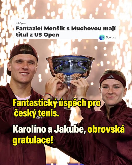 Tak tohle jsou skvělé zprávy při ránu. České tenistky a…