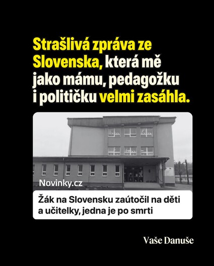 Upřímnou soustrast rodině a blízkým paní učitelky. Zraněným…