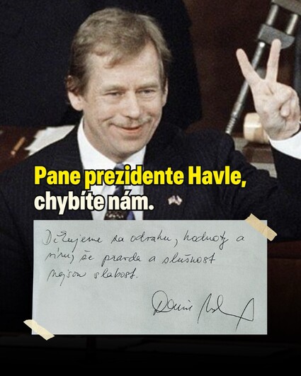 ❤️🩹 Pane prezidente Havle, chybíte nám. Chybí nám váš…