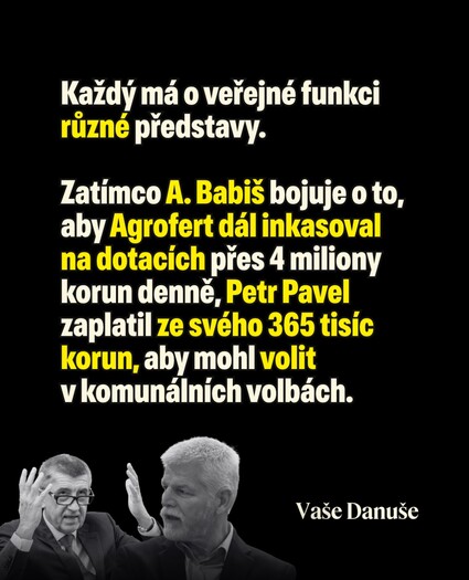 Není premiér jako prezident.