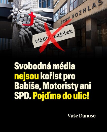‼️ČT a ČRo nejsou majetkem vlády. Ukrást si je nenecháme.