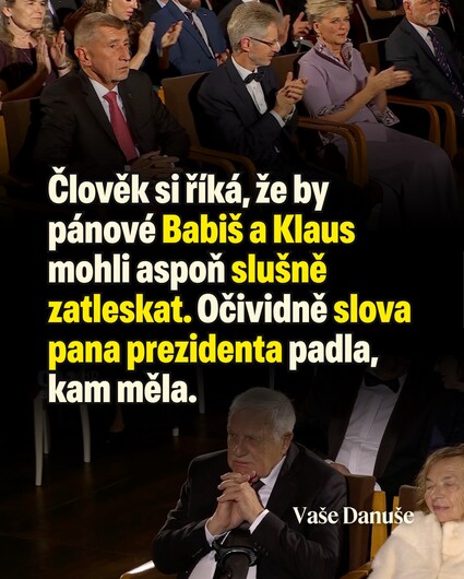 Ten pohled byl nedůstojný takto slavnostnímu večeru.